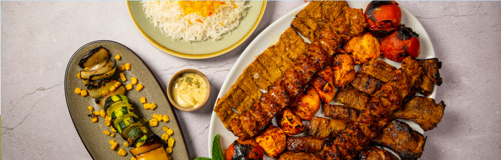 persian grills in Kensington, saffron rice pairing, iranian restaurant in Kensington, persian food london